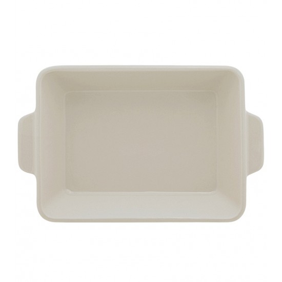 Refratário 23,5x15x5cm Porcelana Com Alça Basic Branco